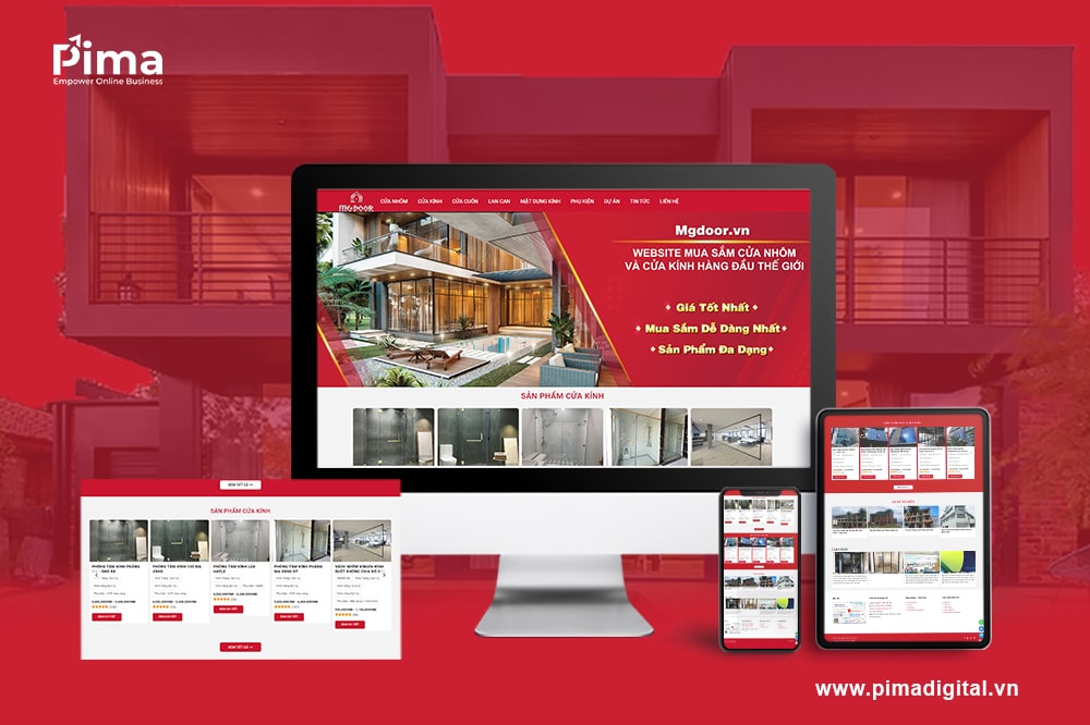 Dự án thiết kế website Minh Gia Door - Pima Digital