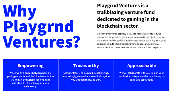 Dự án thiết kế website quỹ đầu tư Playgrnd Venture