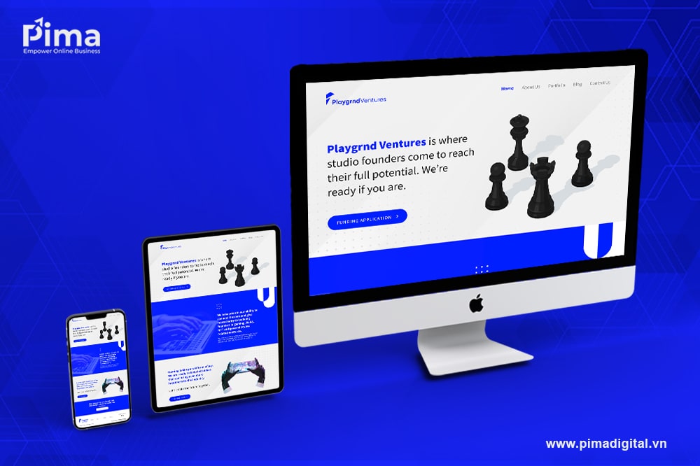 Dự án thiết kế website Playgrnd Ventures - Pima Digital