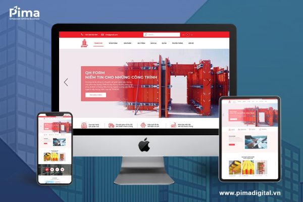 Dự án thiết kế website QH Form do Pima Digital thực hiện