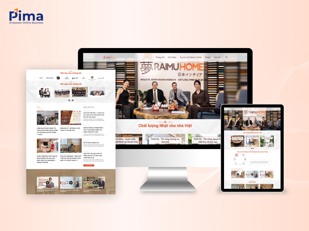 Nâng cấp website thiết kế nội thất Raimu Home