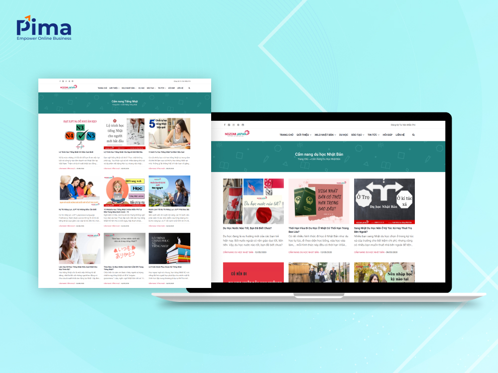 Nâng cấp website xuất khẩu lao động Nozomi Japan