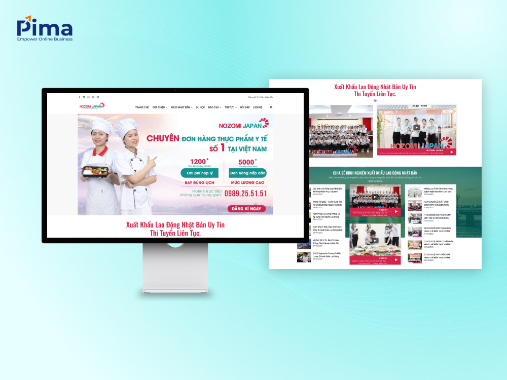 Nâng cấp website xuất khẩu lao động Nozomi Japan
