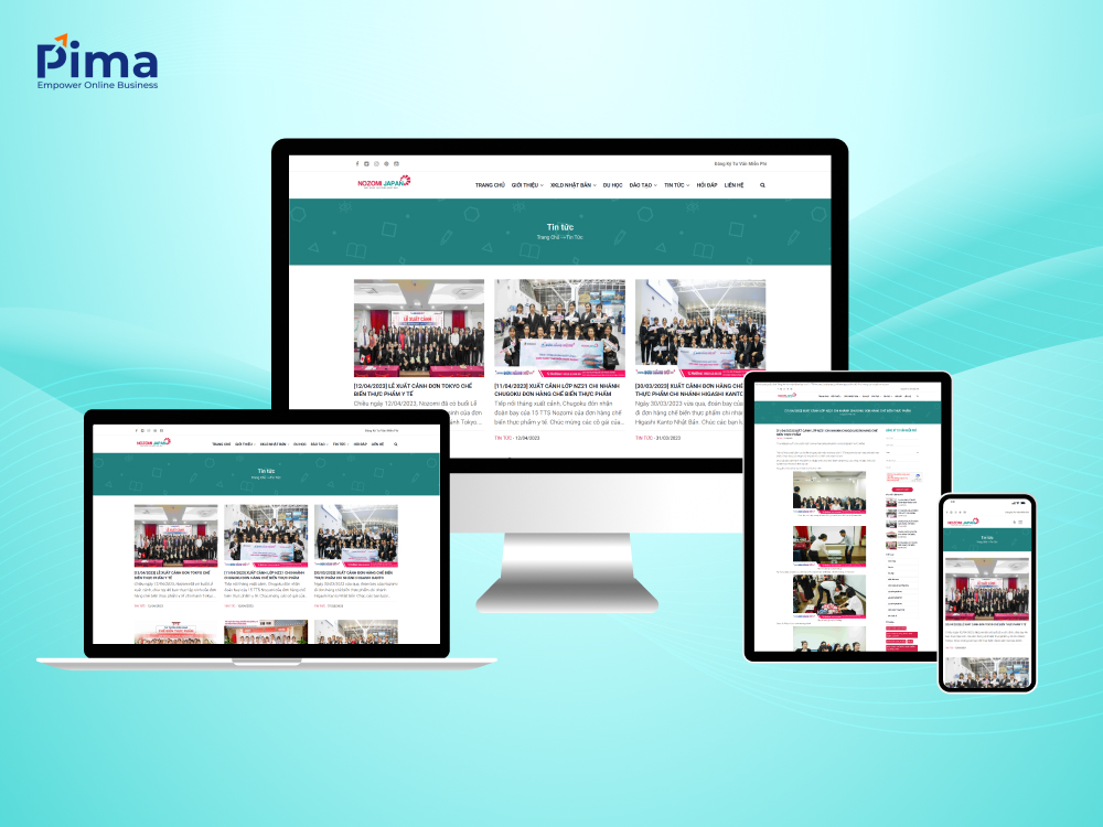 Nâng cấp website xuất khẩu lao động Nozomi Japan