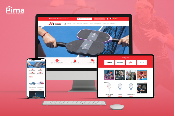 Thiết kế website bán hàng thể thao Hồng Ân Sports