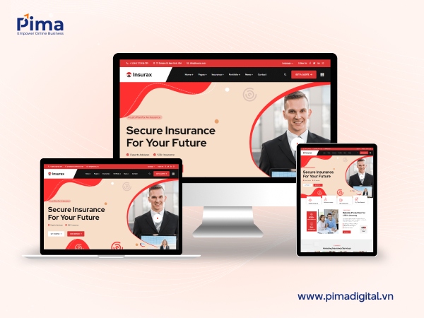 Thiết kế website bảo hiểm chuyên nghiệp tạo ấn tượng và uy tín cho thương hiệu