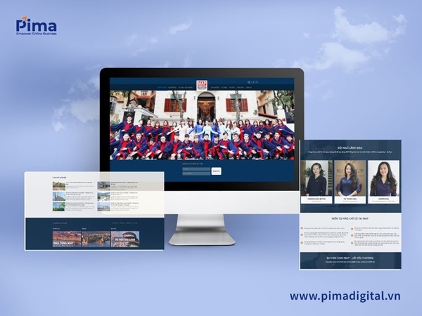 Website công ty tư vấn du học MAP do Pima Digital thiết kế