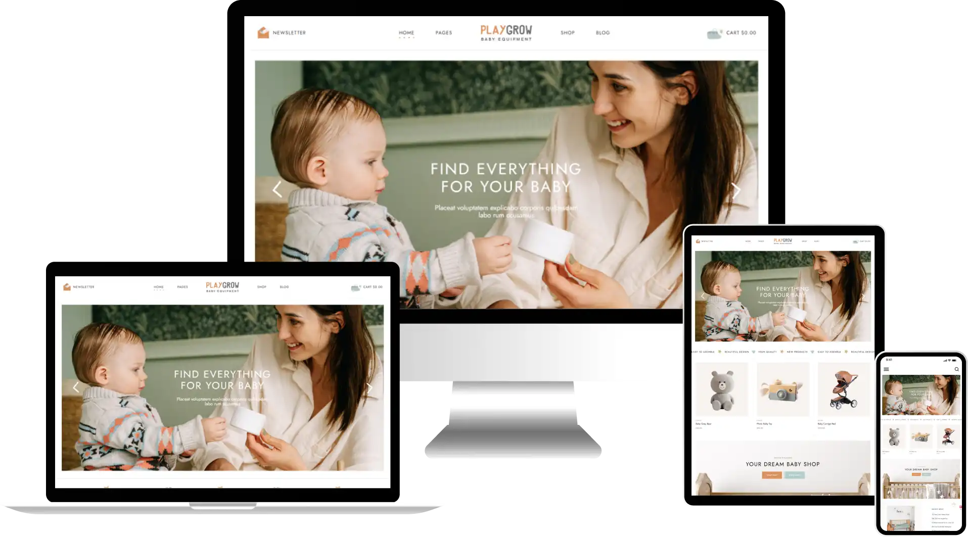 thiết kế website mẹ và bé