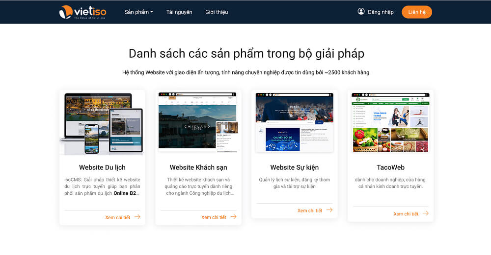 Các dịch vụ thiết kế web của VietISO Các dịch vụ thiết kế web của VietISO