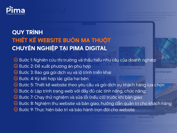 Quy trình thiết kế website tại Pima Digital