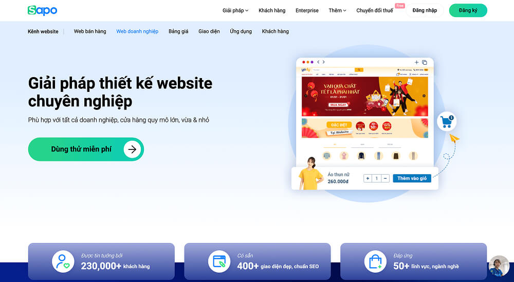 Dịch vụ thiết kế website tại Sapo Dịch vụ thiết kế website tại Sapo