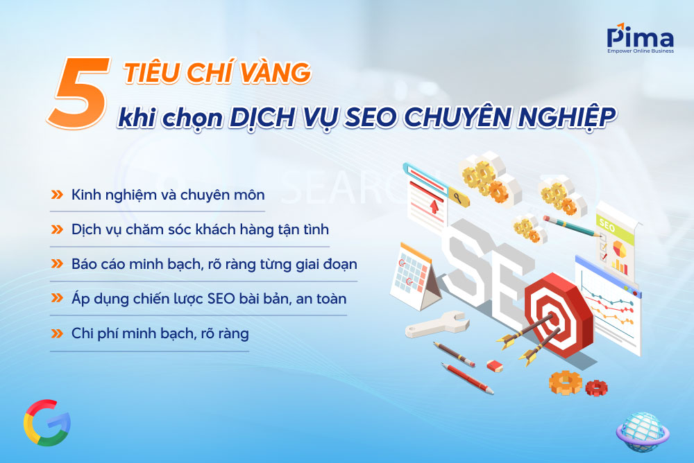 Những tiêu chí cần có của một công ty SEO website uy tín, chuyên nghiệp