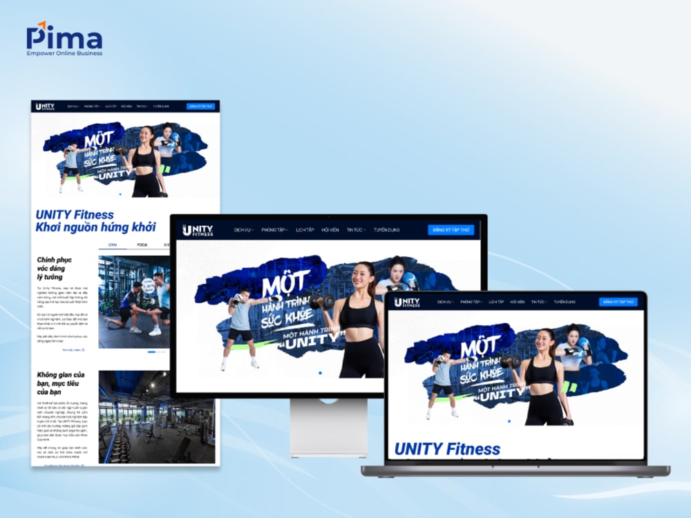 Thiết kế website cho mảng phòng tập gym Thiết kế website cho mảng phòng tập gym