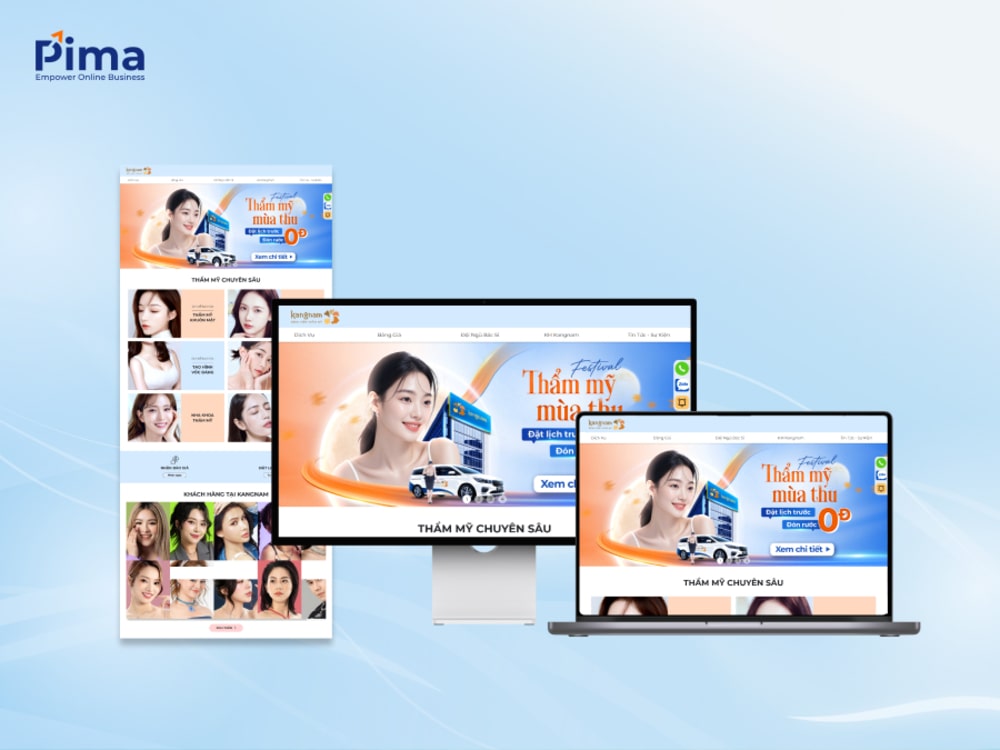 Thiết kế website spa, làm đẹp