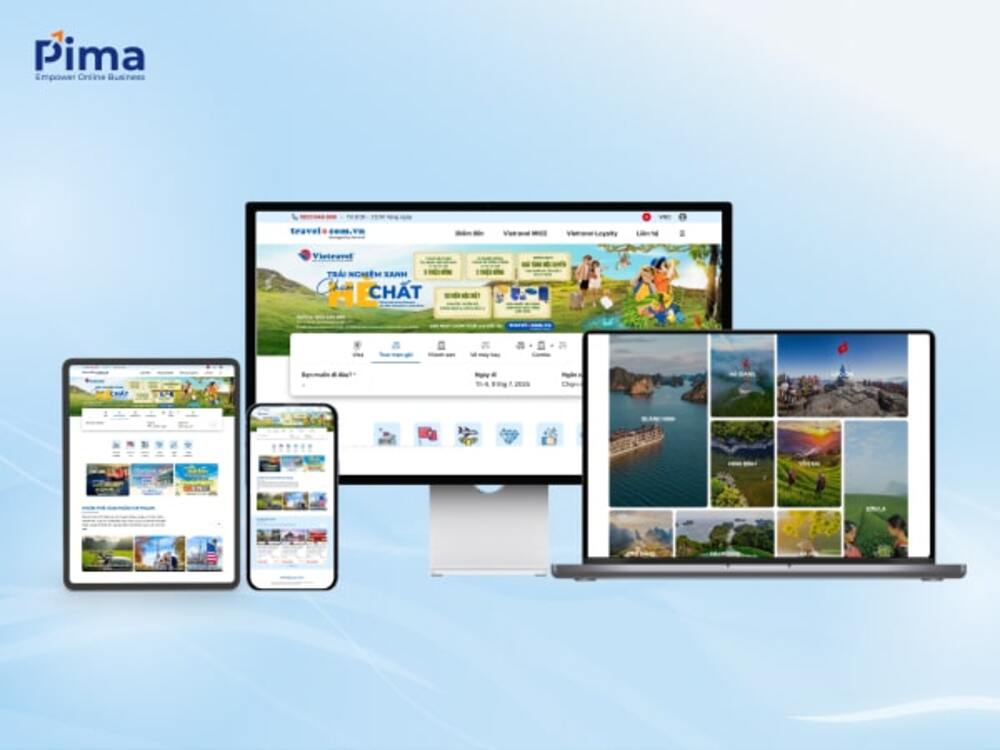 Thiết website với giao diện thể hiện rõ màu sắc thương hiệu