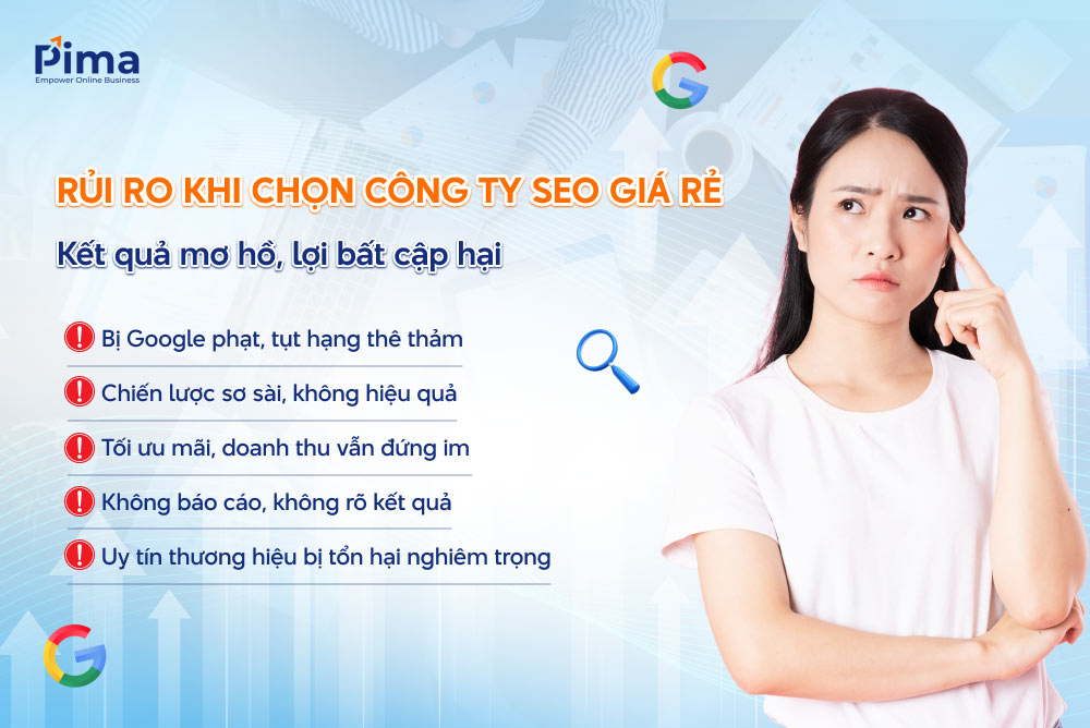 Rủi ro khi chọn công ty SEO giá rẻ