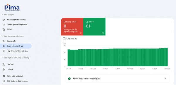 Theo dõi các đoạn trích đánh giá của trang web trong GSC Theo dõi các đoạn trích đánh giá của trang web trong GSC
