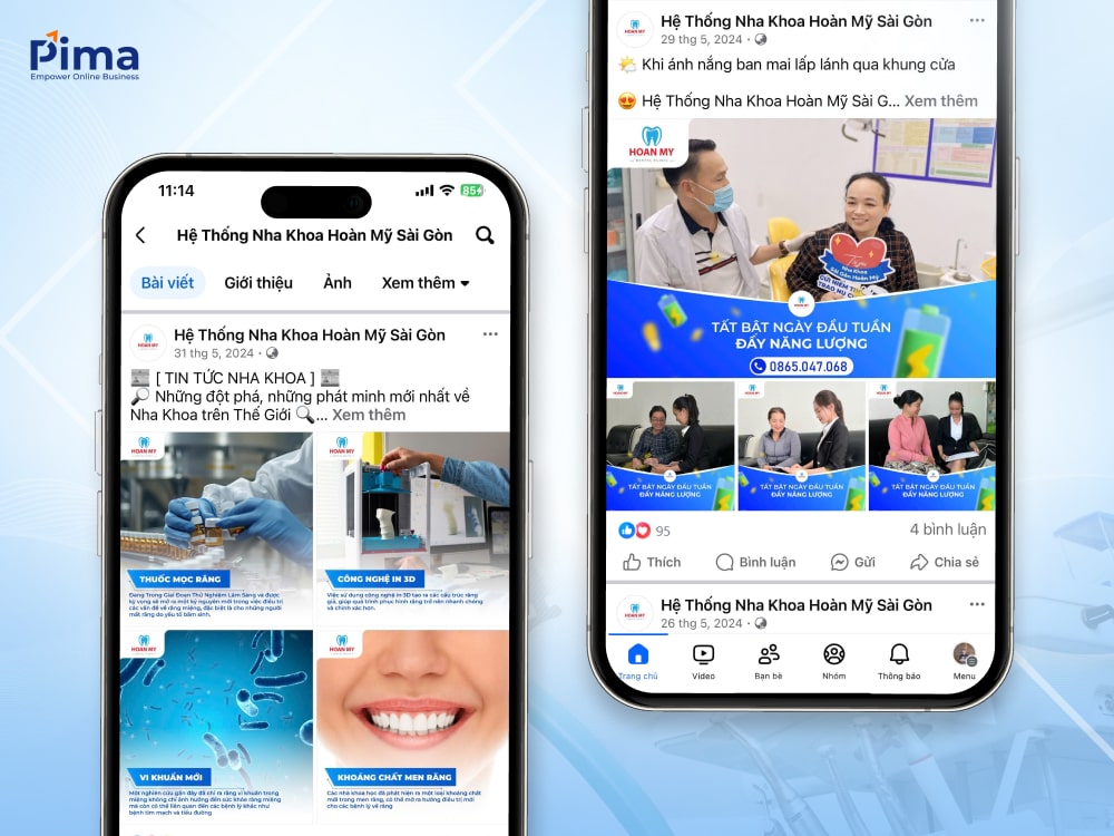 Chăm sóc Fanapge nha khoa Hoàn Mỹ Sài Gòn