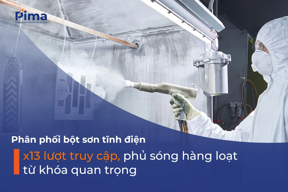 Dự án chăm sóc website Bột sơn tĩnh điện, đột phá tăng trưởng