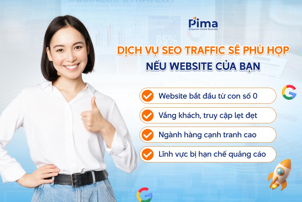 Những website phù hợp với dịch vụ SEO traffic