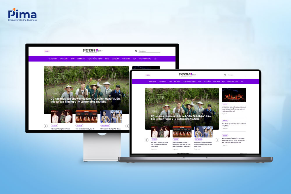 Thiết kế trang web tin tức đơn giản, hiện đại