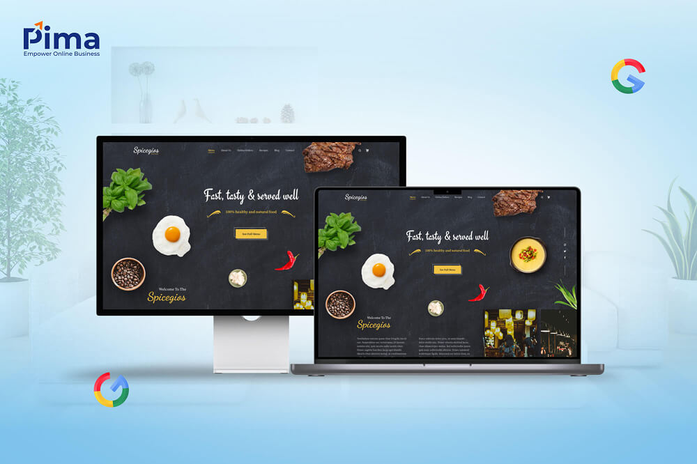 Website nhà hàng được thiết kế với giao diện cao cấp