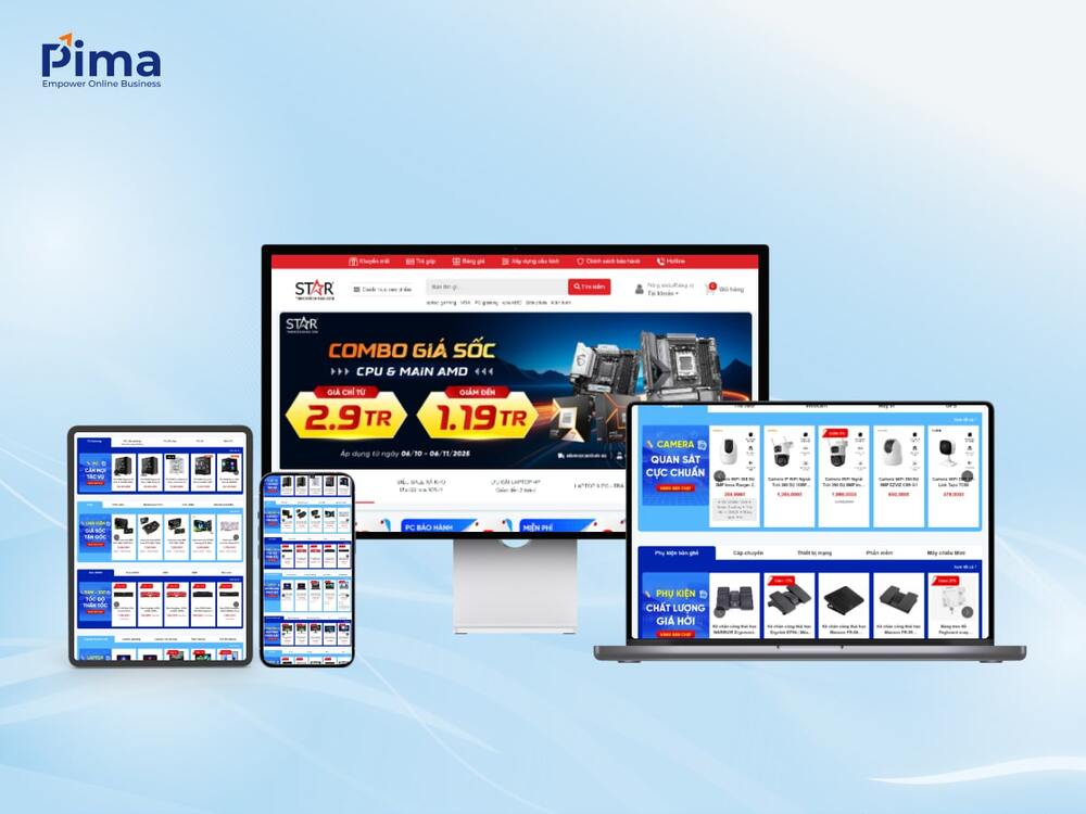 Mẫu website với bố cục chỉn chu, giao diện chuẩn SEO