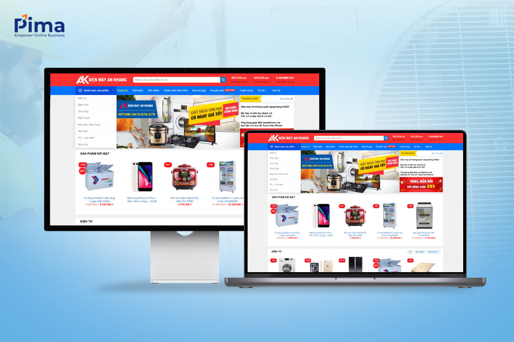 Trang web điện máy sở hữu giao diện đẹp và bắt mắt Trang web điện máy sở hữu giao diện đẹp và bắt mắt