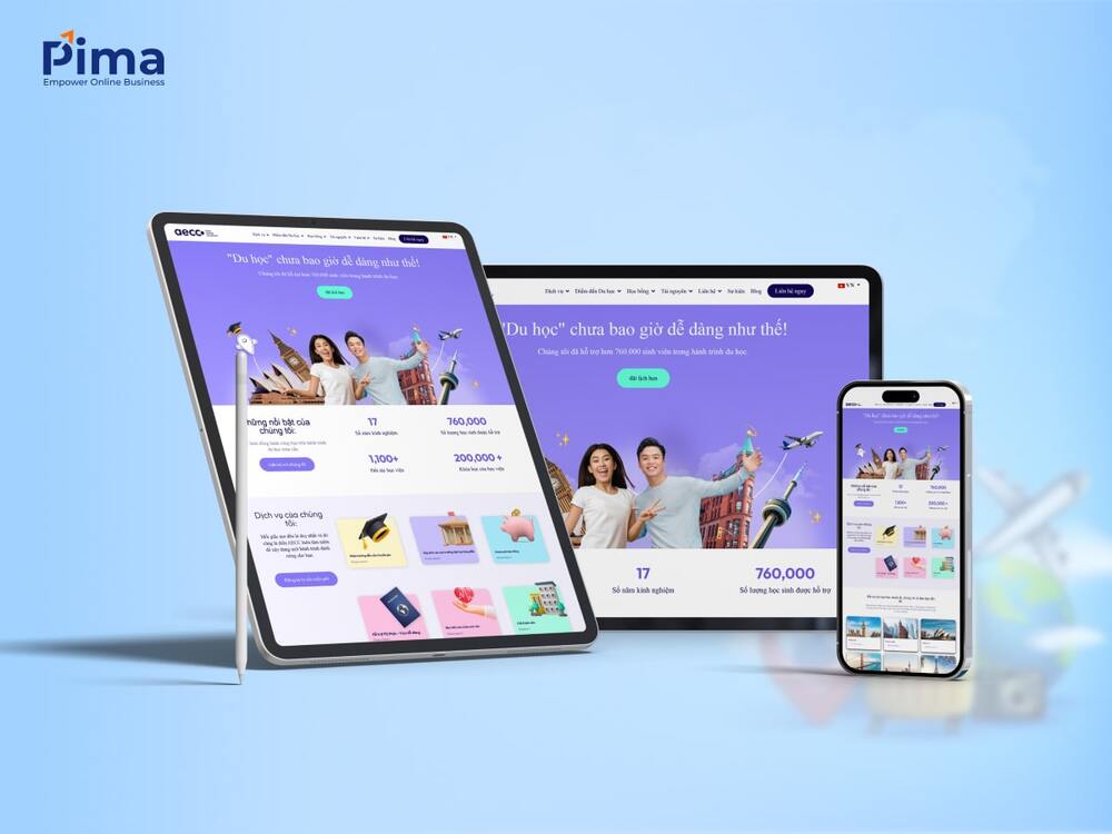 Giao diện website tương thích mọi thiết bị, giúp phụ huynh/học sinh dễ dàng duyệt web Giao diện website tương thích mọi thiết bị, giúp phụ huynh/học sinh dễ dàng duyệt web