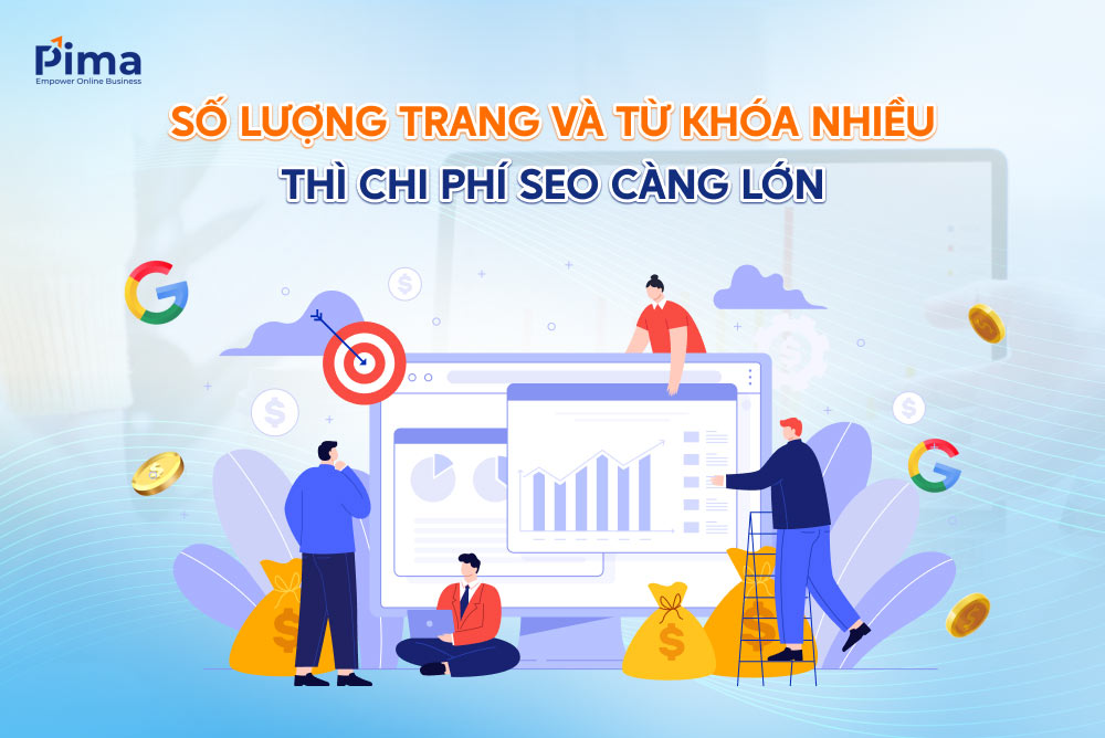 Số lượng trang ảnh hưởng rất lớn tới chi phí SEO website