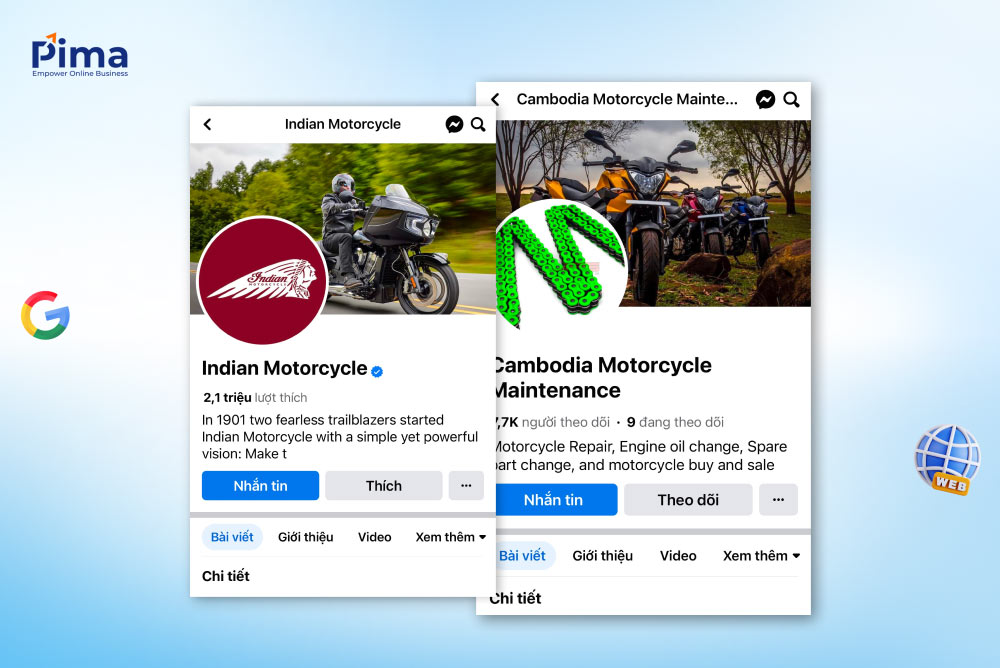 Liên kết các mạng xã hội với website giúp người dùng khám phá thương hiệu đa kênh