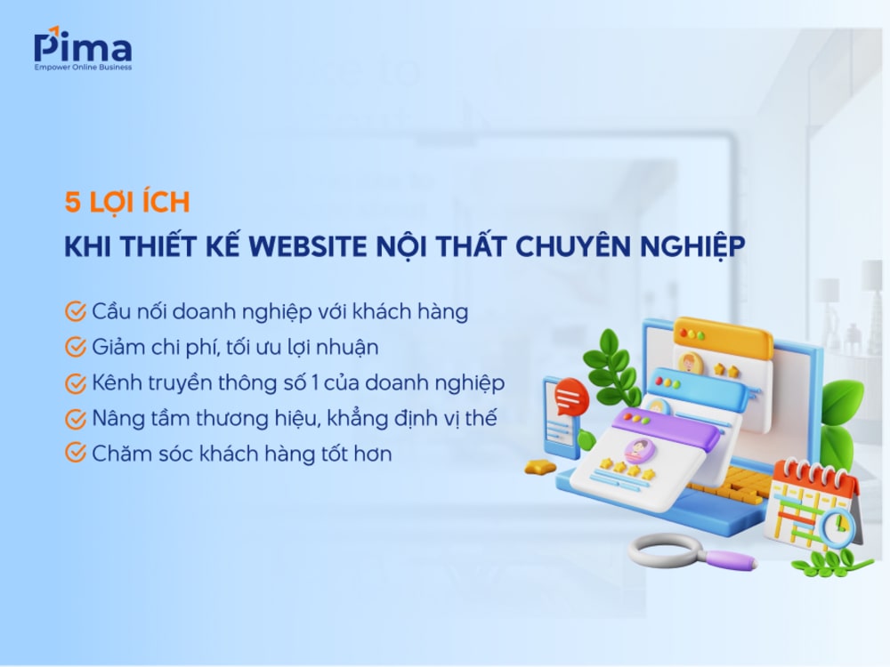 Thiết kế website nội thất chuyên nghiệp đem lại nhiều lợi ích cho doanh nghiệp
