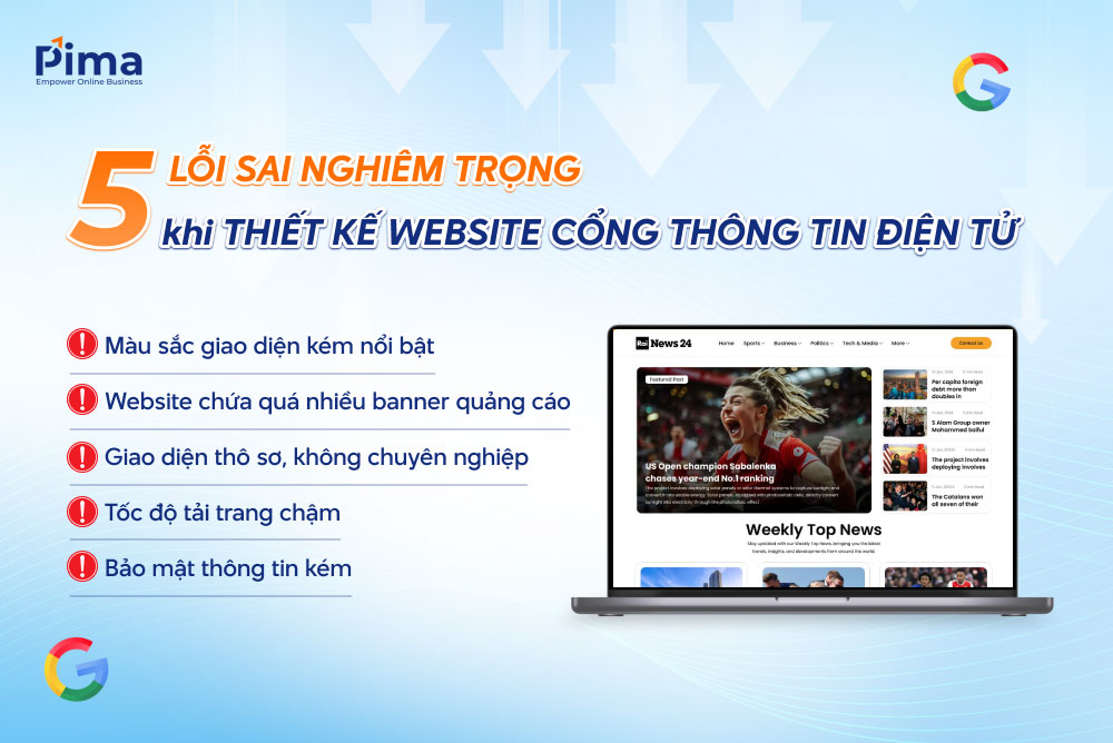 Thiết kế website cổng thông tin điện tử cần đảm bảo chỉn chu, chuyên nghiệp