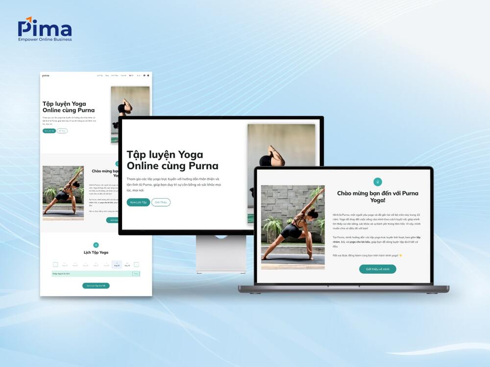 Mẫu thiết kế website yoga đơn giản, nhẹ nhàng Mẫu thiết kế website yoga đơn giản, nhẹ nhàng