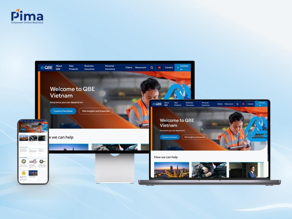 Website bảo hiểm sở hữu giao diện đẹp mắt, cuốn hút