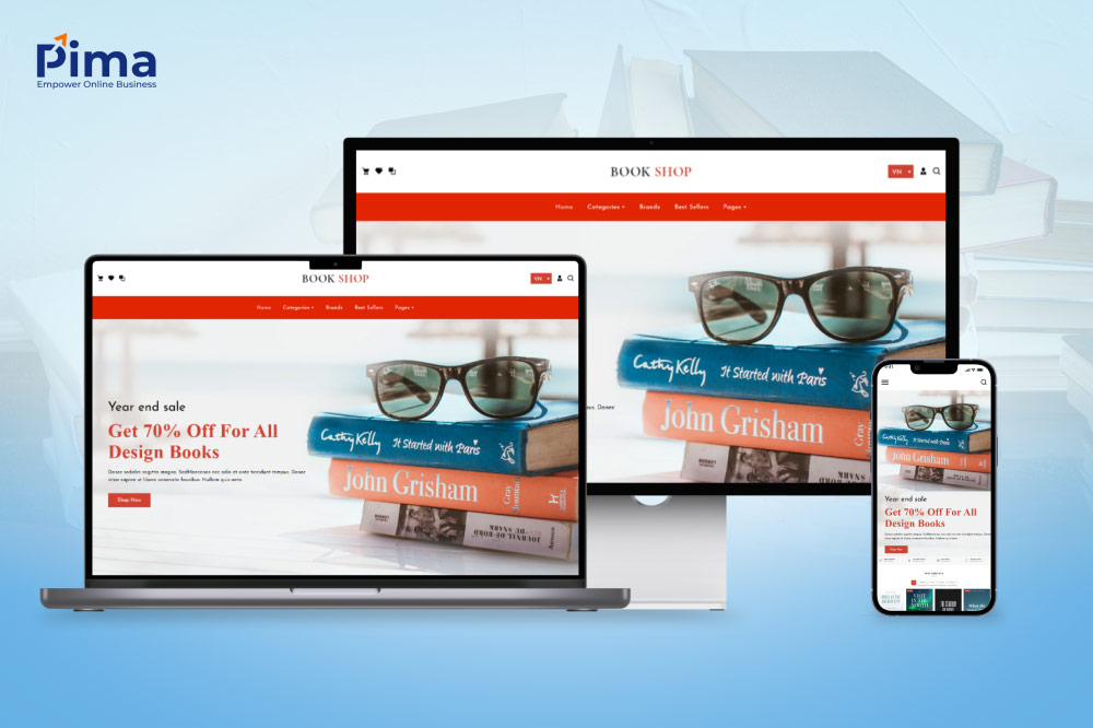 Mẫu trang web nhà sách chuẩn SEO và Marketing