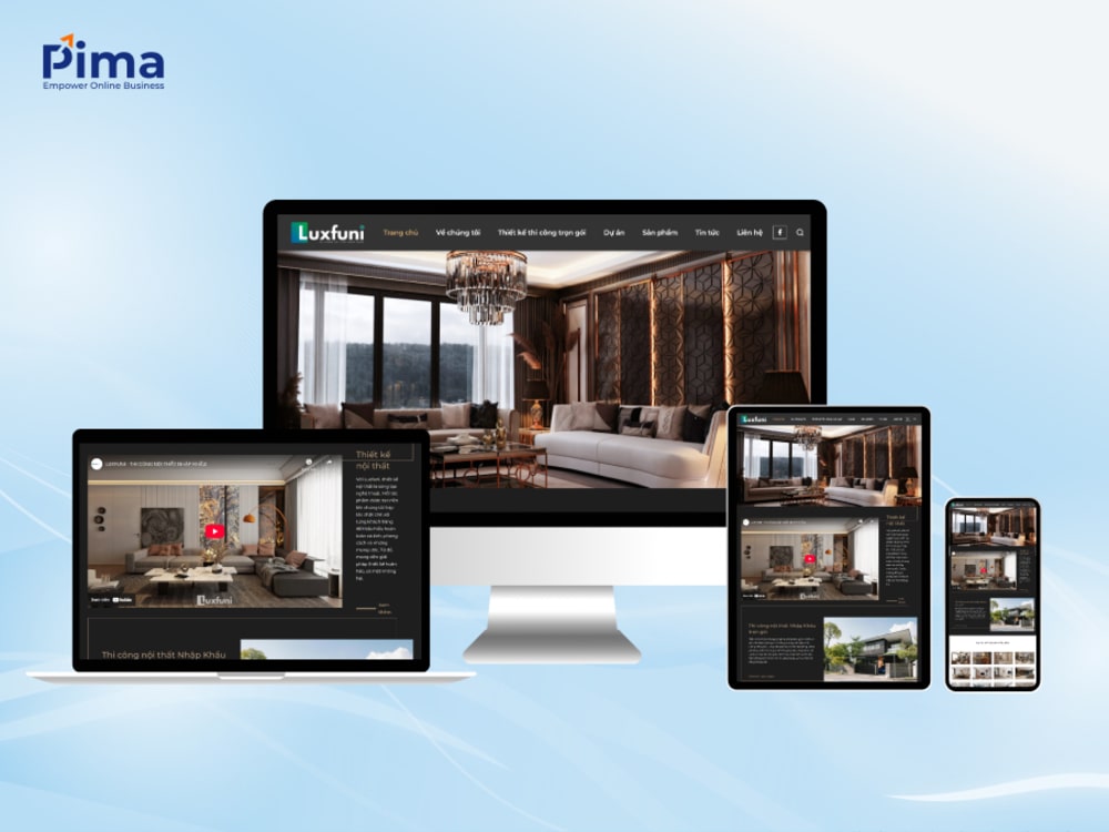 Mẫu trang web nội thất chuẩn SEO và Marketing