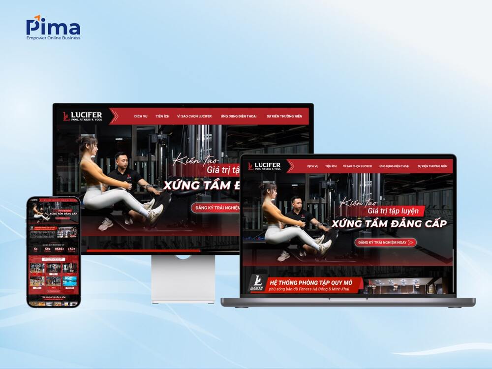 Mẫu website phòng gym mang gam màu đen cá tính Mẫu website phòng gym mang gam màu đen cá tính