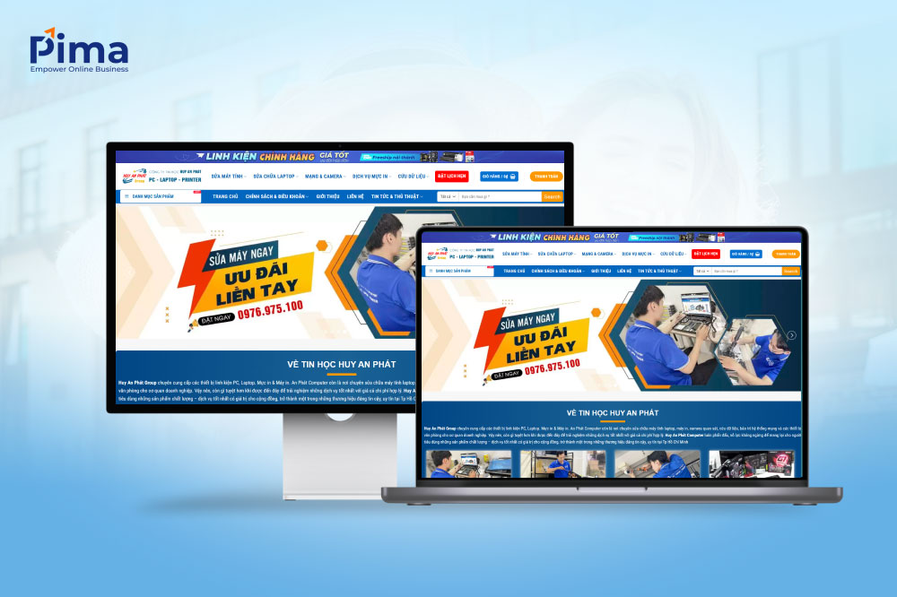 Mẫu website sửa chữa laptop đẹp nhất hiện nay