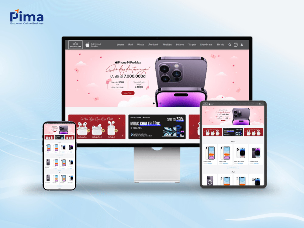 Mẫu website bán điện thoại uy tín, chuyên nghiệp