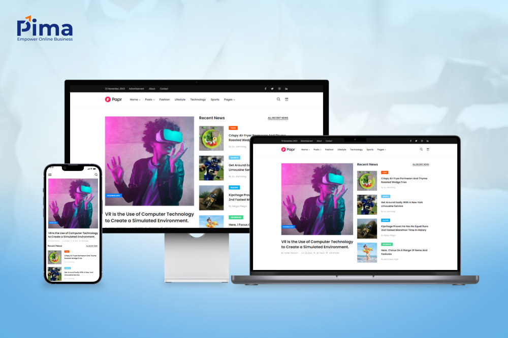 Mẫu website báo điện tử đẹp, giao diện thu hút