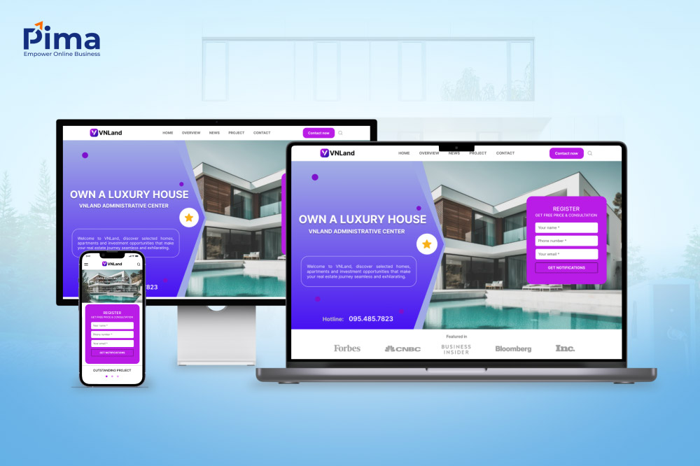 Mẫu website bất động sản giới thiệu dự án Mẫu website bất động sản giới thiệu dự án