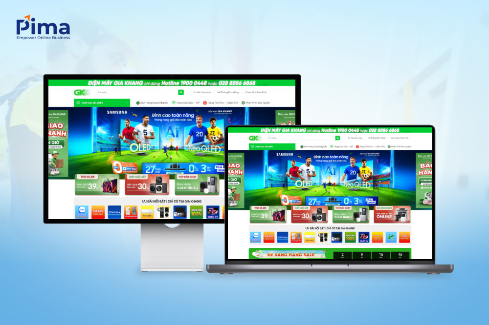Mẫu website điện máy hiện đại, cao cấp Mẫu website điện máy hiện đại, cao cấp