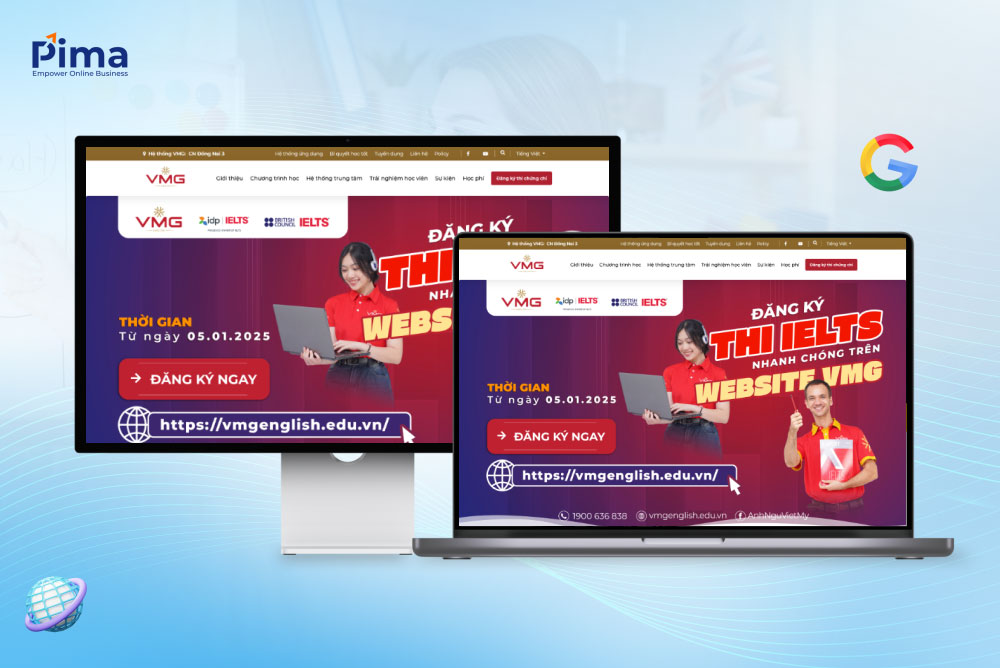 Thiết kế website học tiếng Anh với giao diện cuốn hút