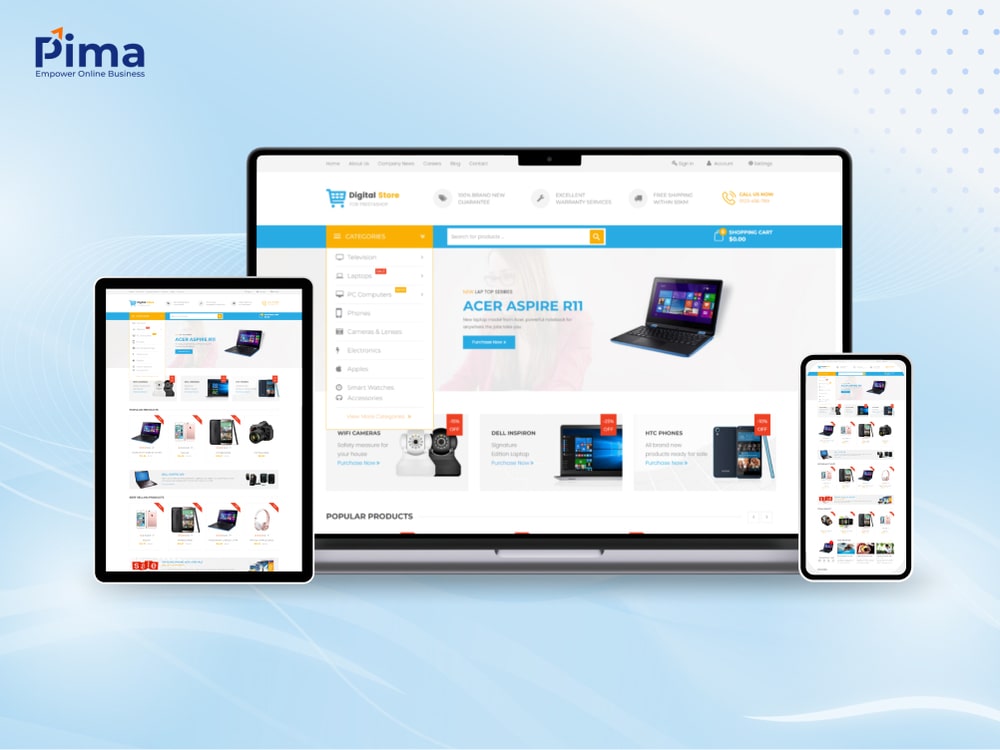 Mẫu website máy tính đẹp, độc đáo Mẫu website máy tính đẹp, độc đáo