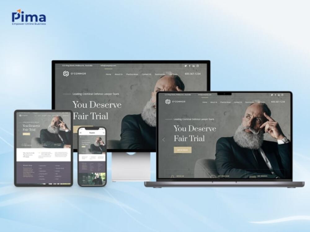 Mẫu website ngành luật đơn giản, tinh tế