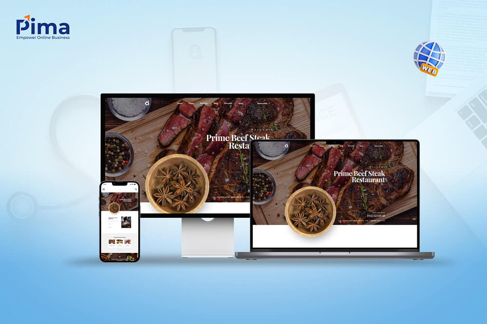 Mẫu website nhà hàng chuyên phục vụ các món Âu