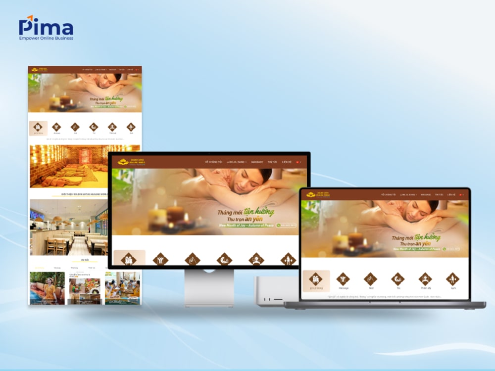 Mẫu website spa mang tone màu hồng và hồng đậu ngọt ngào, nữ tính Mẫu website spa mang tone màu hồng và hồng đậu ngọt ngào, nữ tính