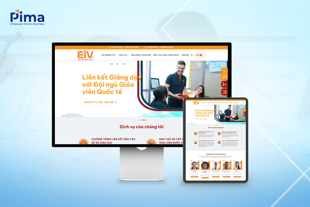 Mẫu website học tiếng Anh chuyên nghiệp, chuẩn SEO