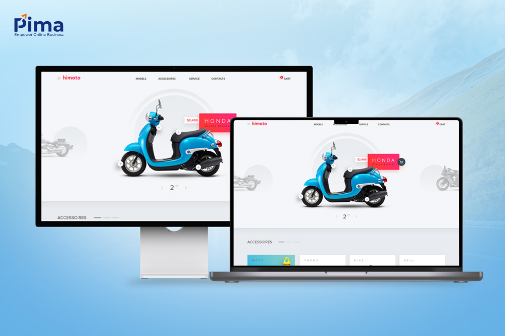 Mẫu website sở hữu giao diện thoáng sạch, thu hút